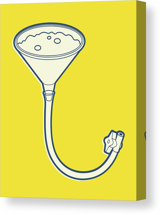 Alcohol Canvas Print featuring the drawing Beer Bong #1 by CSA Images