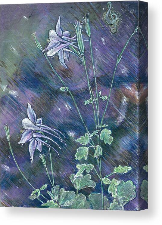 Columbine Canvas Print featuring the painting Columbine Song #1 by Jeremy Robinson