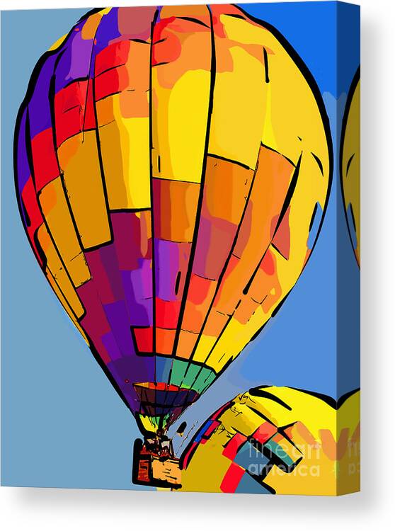 Hot-air Canvas Print featuring the digital art First Up by Kirt Tisdale