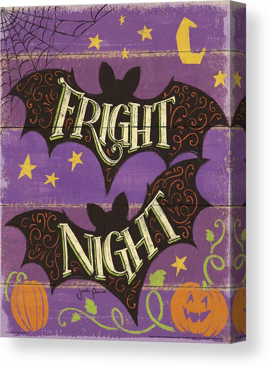 Animal Canvas Print featuring the mixed media Fright Night IIi #1 by Janelle Penner