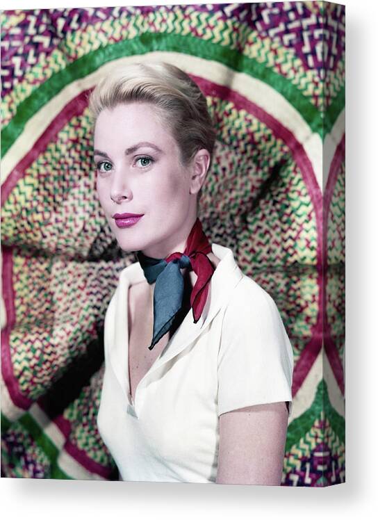 People Canvas Print featuring the photograph Grace Kelly #1 by Archive Photos