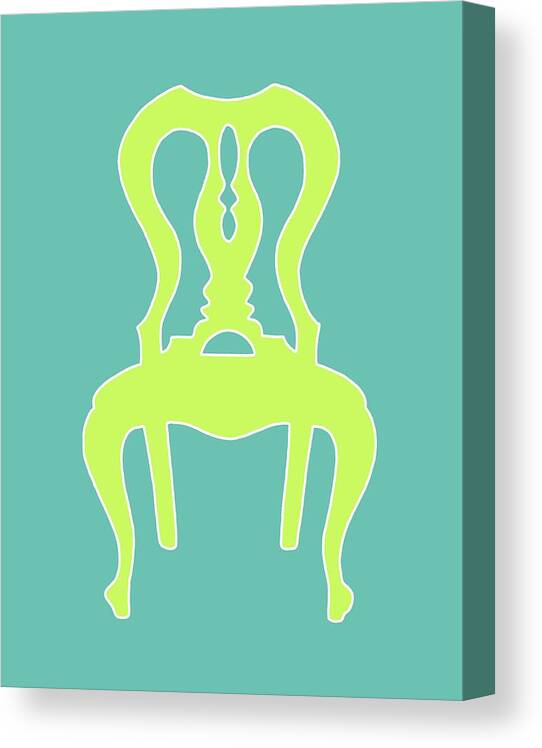 Decorative Elements Canvas Print featuring the painting Graphic Chair II #1 by Chariklia Zarris