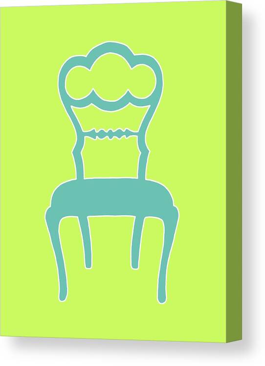 Decorative Elements Canvas Print featuring the painting Graphic Chair Iv #1 by Chariklia Zarris