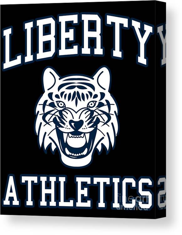 Cool Canvas Print featuring the digital art Liberty High Athletics #1 by Flippin Sweet Gear