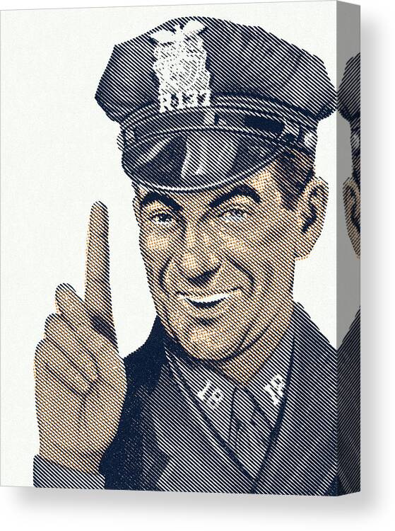 Accessories Canvas Print featuring the drawing Police Officer by CSA Images