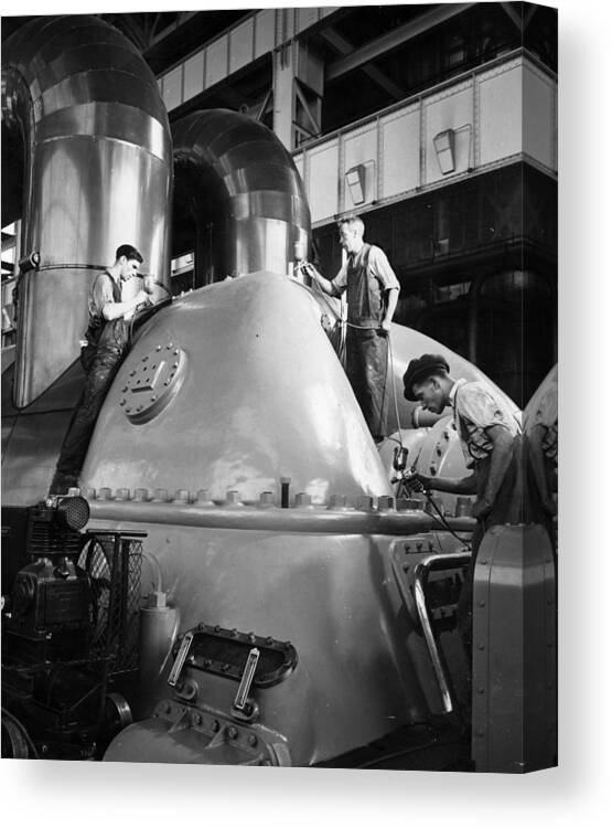 1930-1939 Canvas Print featuring the photograph Power Station #1 by Fox Photos