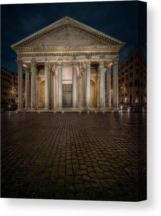 Architecture Canvas Print featuring the photograph Roma - Pantheon #1 by Bartolome Lopez