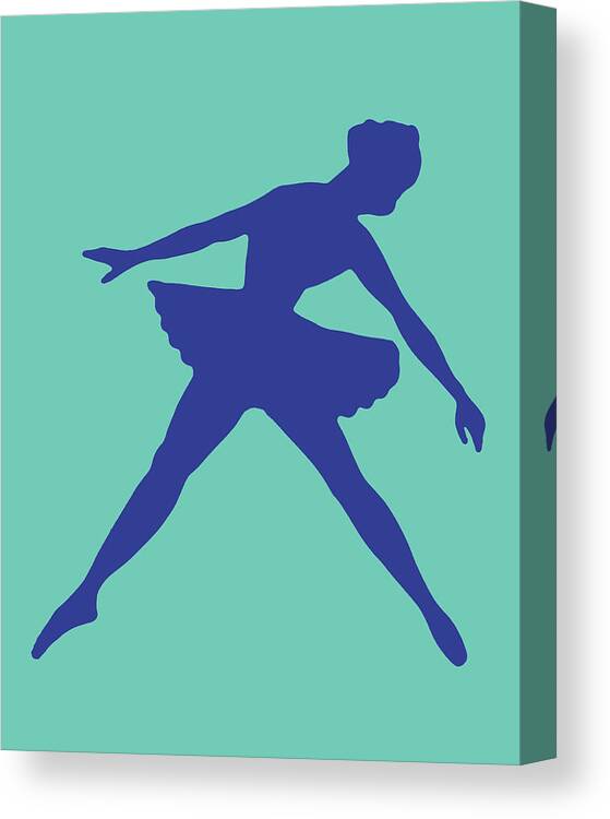 Activity Canvas Print featuring the drawing Silhouette of Ballerina #1 by CSA Images