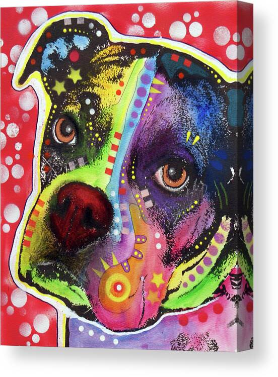The Young Boxer Canvas Print featuring the mixed media The Young Boxer #1 by Dean Russo