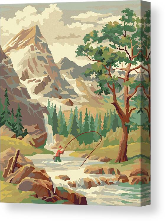 Activity Canvas Print featuring the drawing Wilderness Landscape by CSA Images