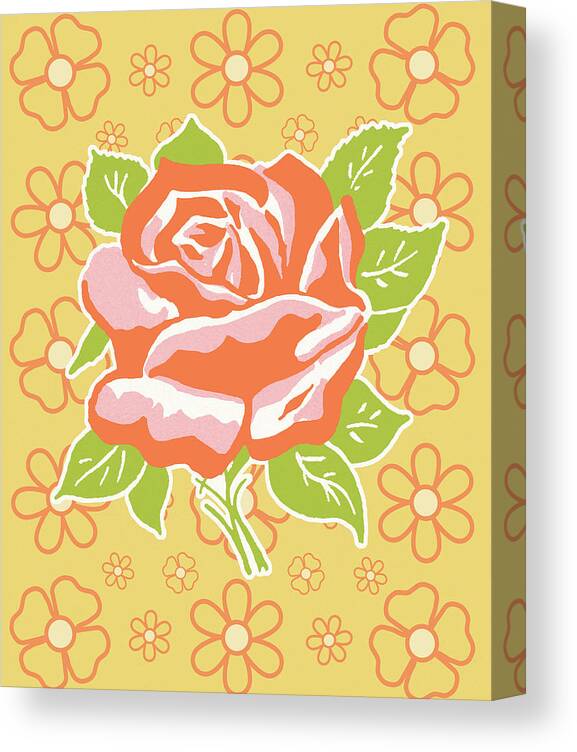 Background Canvas Print featuring the drawing Rose by CSA Images