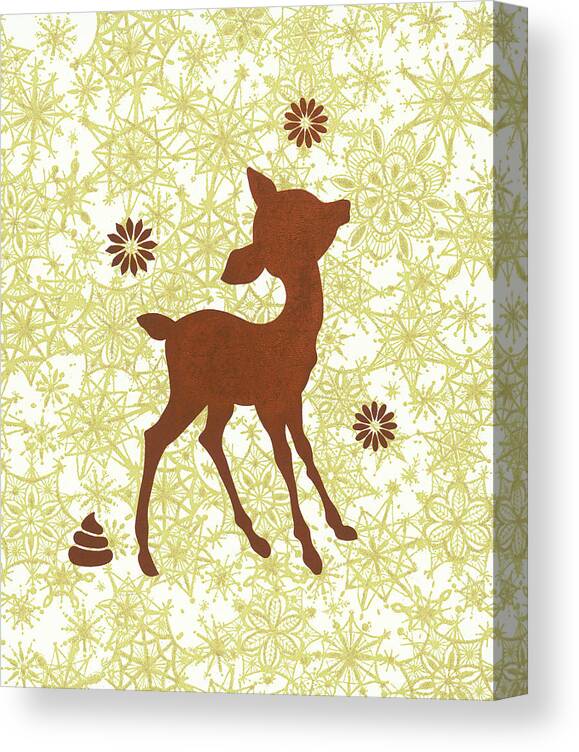 Animal Canvas Print featuring the drawing Deer by CSA Images