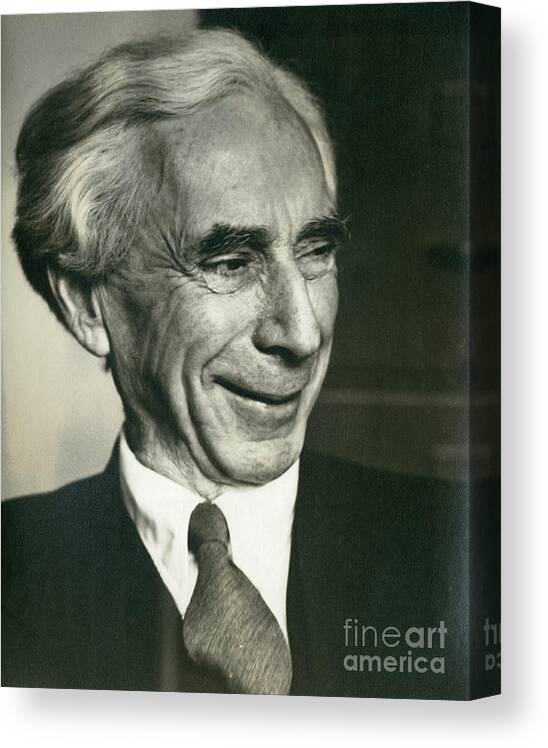 Mature Adult Canvas Print featuring the photograph Bertrand Russell #2 by Bettmann