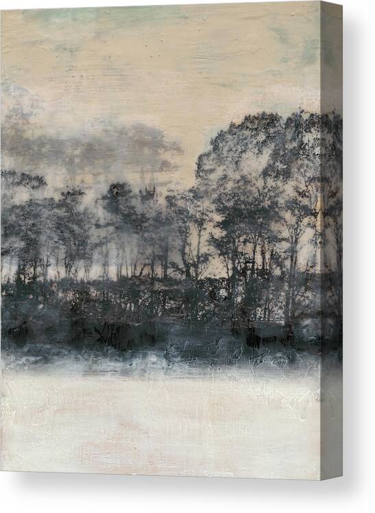 Landscapes Canvas Print featuring the painting Blush Treeline I #2 by Jennifer Goldberger