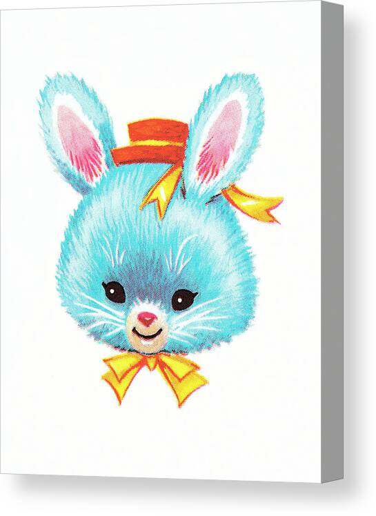 Accessories Canvas Print featuring the drawing Bunny rabbit #2 by CSA Images