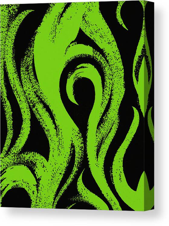 Abstract Canvas Print featuring the drawing Green Pattern #2 by CSA Images