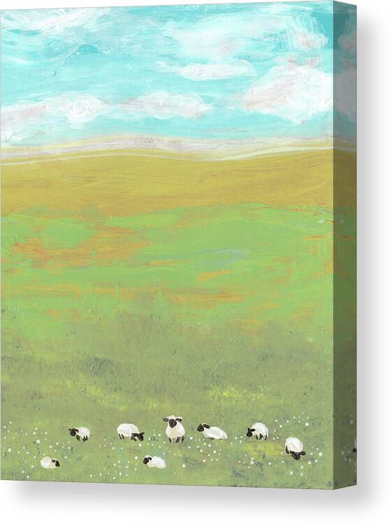 Animals Canvas Print featuring the painting Herd II #2 by Alicia Ludwig