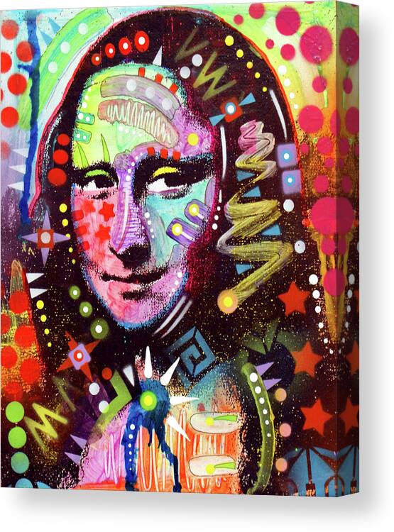 Gioconda Canvas Print featuring the mixed media Mona Lisa #2 by Dean Russo