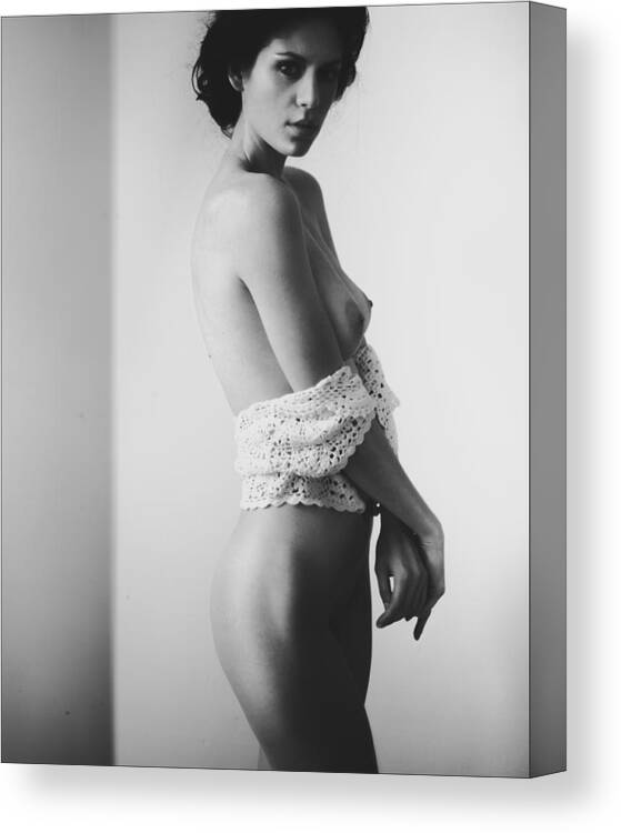 Fine Art Nude Canvas Print featuring the photograph Naked Look #2 by Alexander Pereverzov