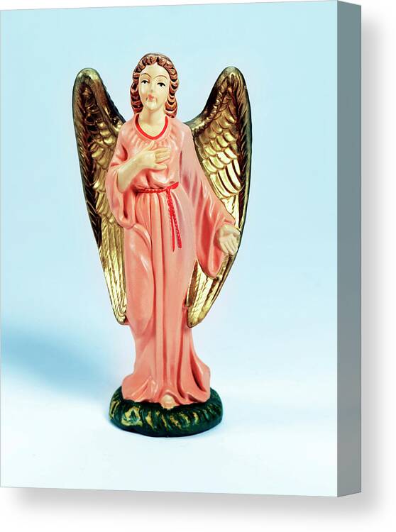 Angel Canvas Print featuring the drawing Plastic Angel Figurine #2 by CSA Images