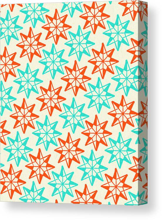 Abstract Canvas Print featuring the drawing Star Pattern by CSA Images