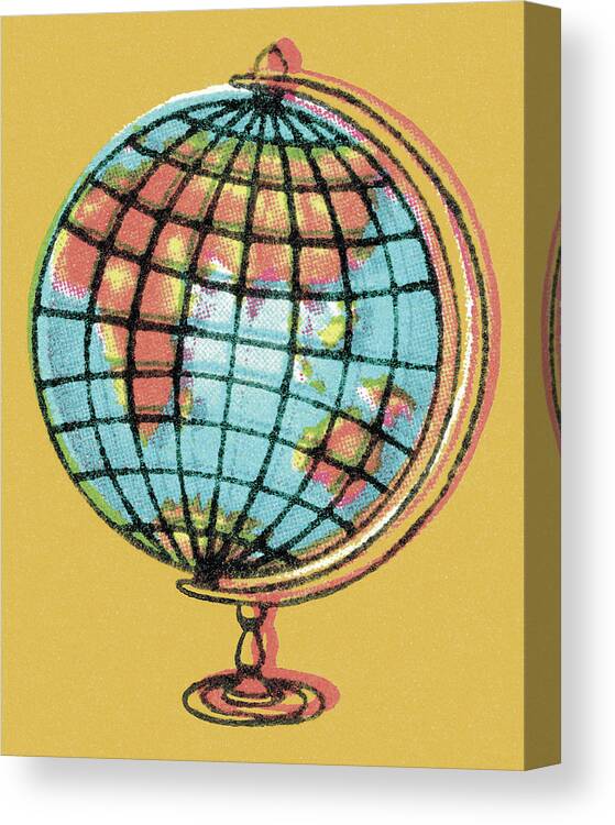 Campy Canvas Print featuring the drawing Globe by CSA Images