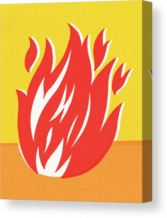 Blaze Canvas Print featuring the drawing Fire #29 by CSA Images