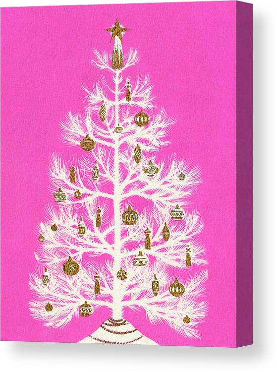 Branch Canvas Print featuring the drawing Christmas Tree by CSA Images