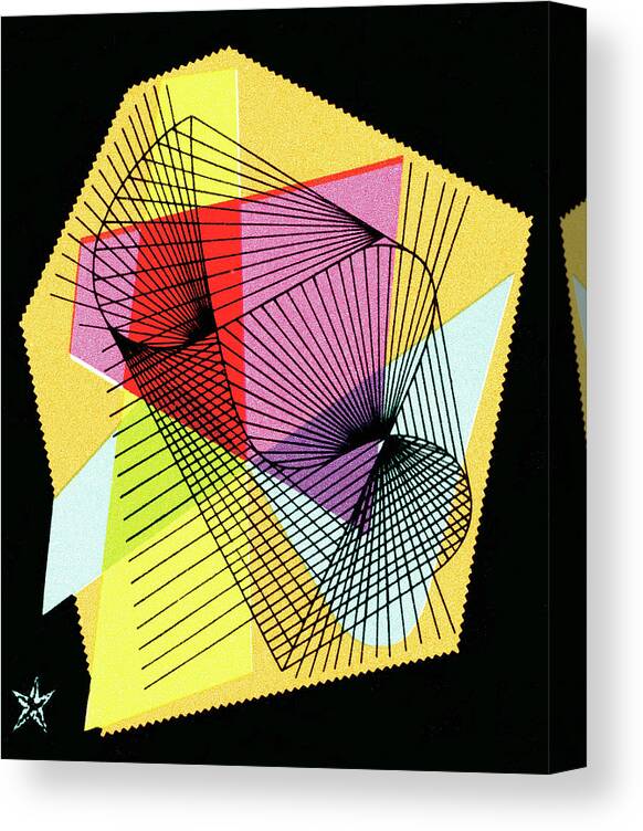 Abstract Canvas Print featuring the drawing Line pattern by CSA Images