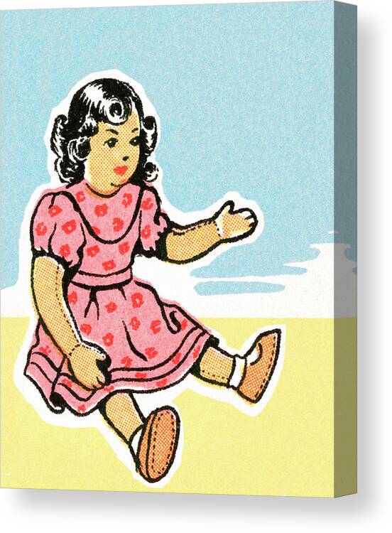 Campy Canvas Print featuring the drawing Doll #4 by CSA Images