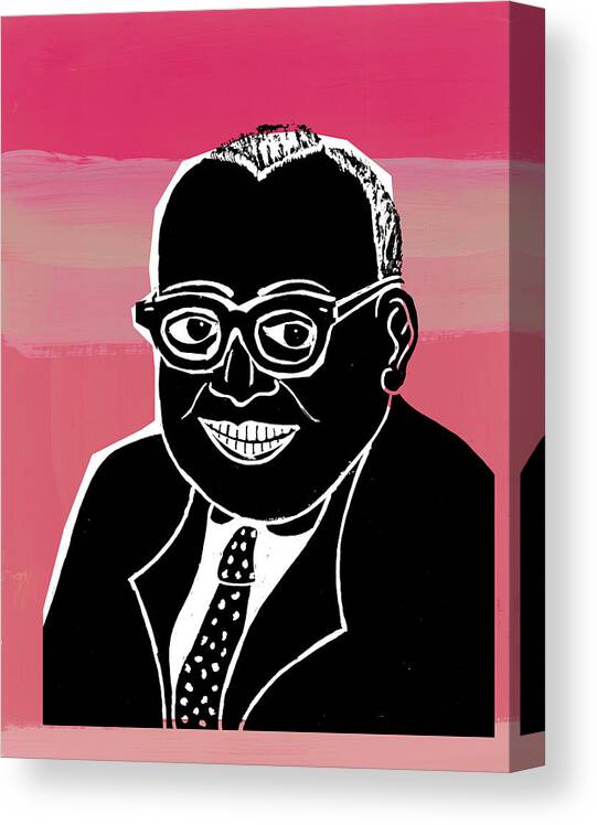 Accessories Canvas Print featuring the drawing Portrait of a Businessman by CSA Images