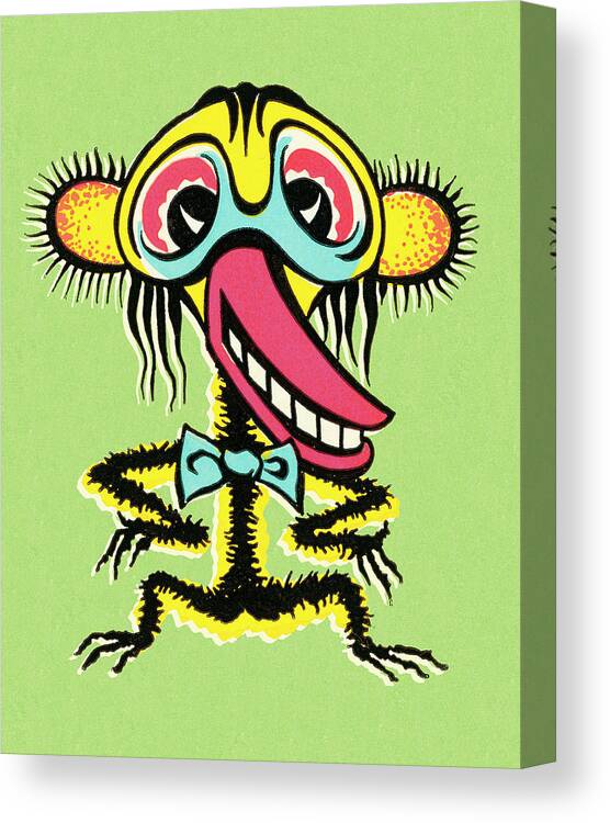 Animal Canvas Print featuring the drawing Monster by CSA Images