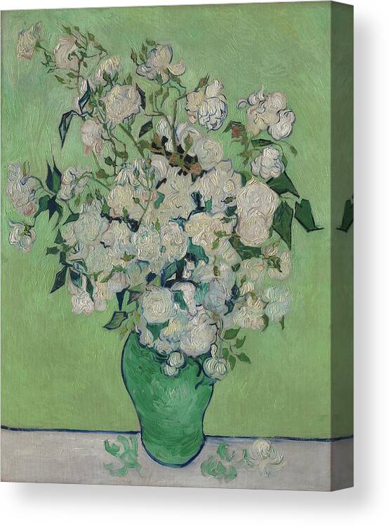 Still Life Canvas Print featuring the painting Roses by Vincent Van Gogh