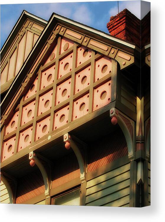 Exterior Of House
 Canvas Print featuring the digital art 54f by John W. Golden