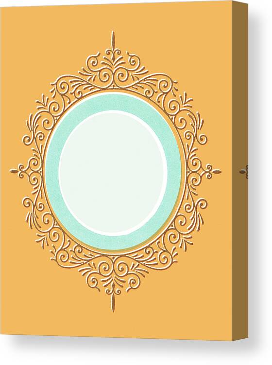 Border Canvas Print featuring the drawing Mirror #6 by CSA Images