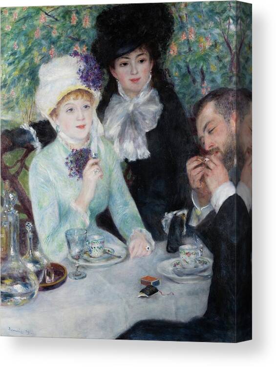Impressionism Canvas Print featuring the painting After The Luncheon by Pierre-auguste Renoir