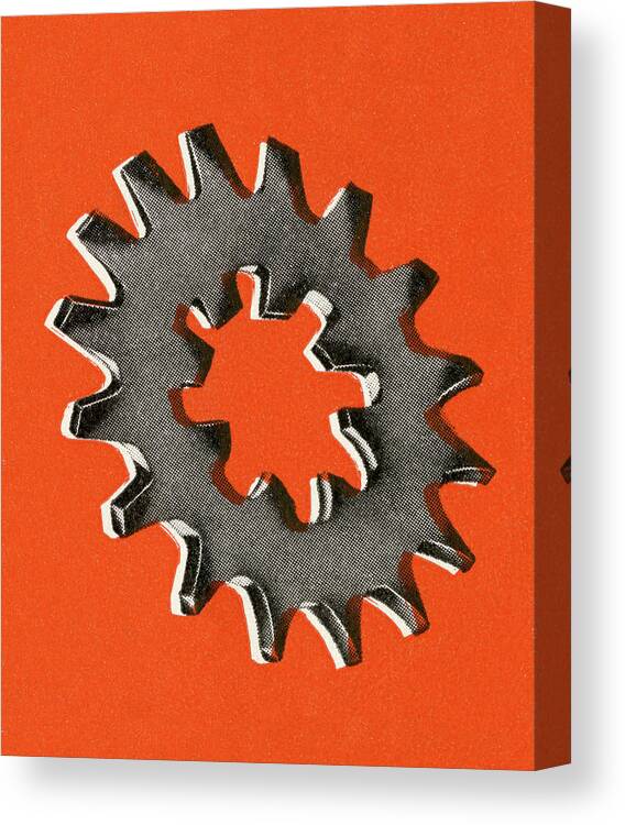 Campy Canvas Print featuring the drawing Gear #7 by CSA Images