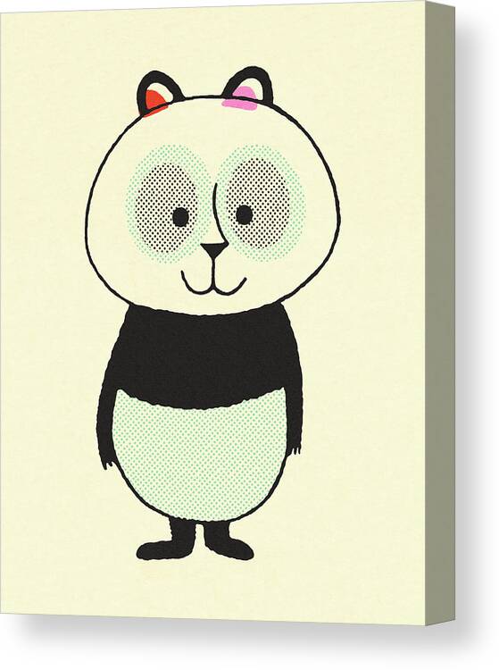 Animal Canvas Print featuring the drawing Panda Bear #8 by CSA Images