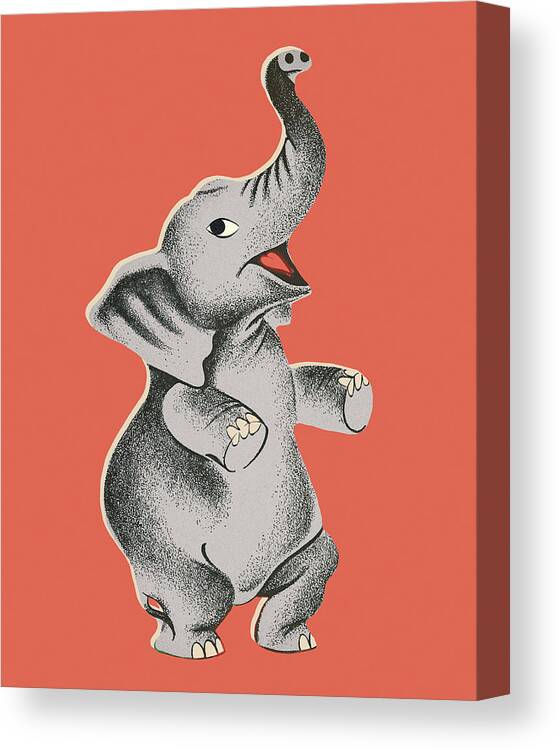 Animal Canvas Print featuring the drawing Elephant by CSA Images