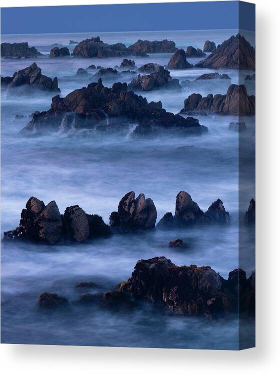 Scenics Canvas Print featuring the photograph A Four Minute Time Exposure Of Ocean by Mint Images - Art Wolfe