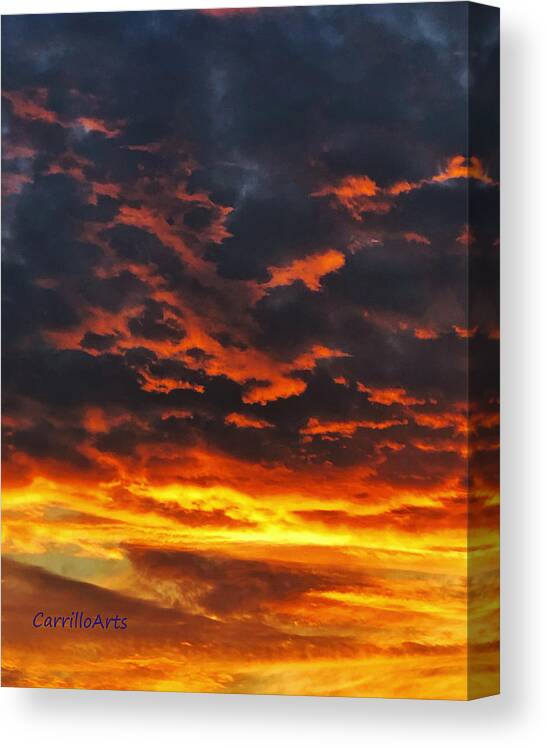 #sunrise # Sky #clouds #sunrise# #sky #sun #clouds #photoof Sunrise Canvas Print featuring the photograph A New Awakening by Ruben Carrillo