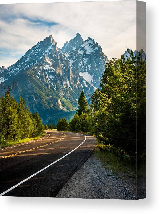 Grand Teton Canvas Print featuring the photograph A Way Forward by Syed Iqbal