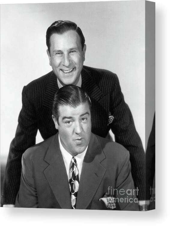 People Canvas Print featuring the photograph Abbot And Costello by Bettmann