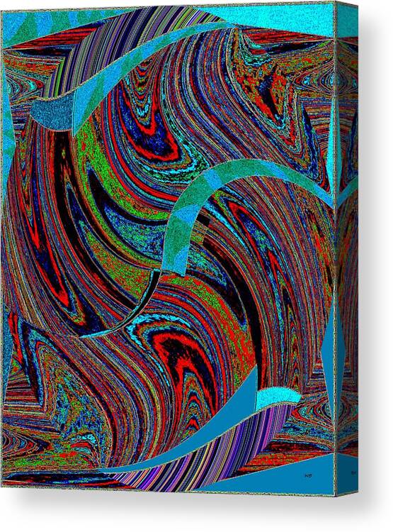 Hoopla Canvas Print featuring the digital art Abstract Hoopla by Will Borden