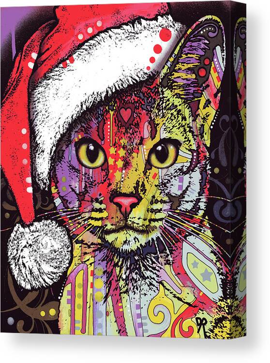 Abyssinian Christmas Edition Canvas Print featuring the mixed media Abyssinian Christmas Edition by Dean Russo