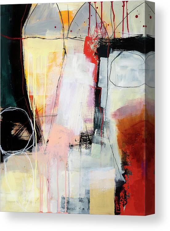 Abstract Art Canvas Print featuring the painting Aftermath #1 by Jane Davies