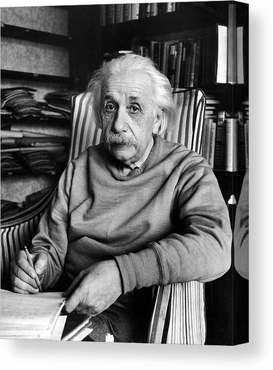 Albert Einstein Canvas Print featuring the photograph Albert Einstein by Alfred Eisenstaedt