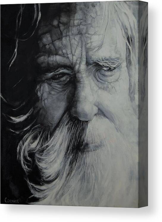 Senior Canvas Print featuring the painting An Obscure Man by Jean Cormier