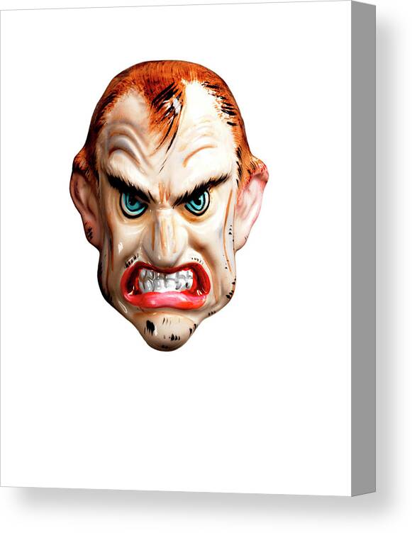 Adult Canvas Print featuring the drawing Angry, Crazed Man by CSA Images