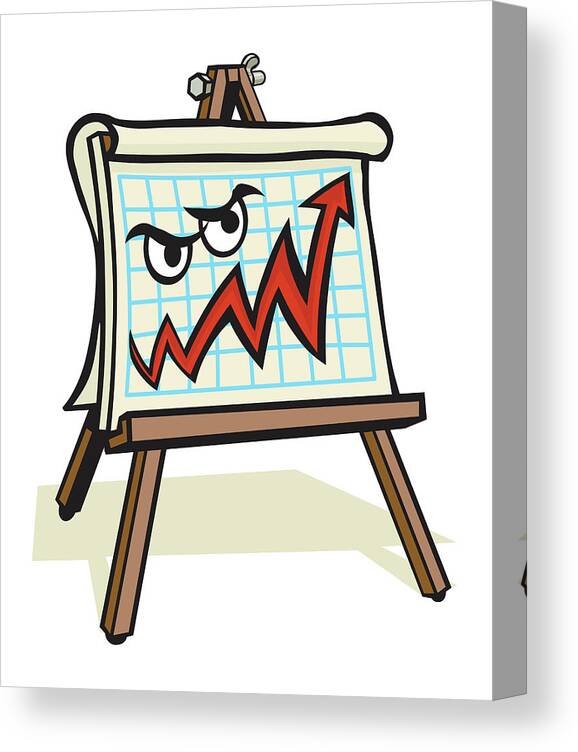 Announce Canvas Print featuring the drawing Angry Graph by CSA Images